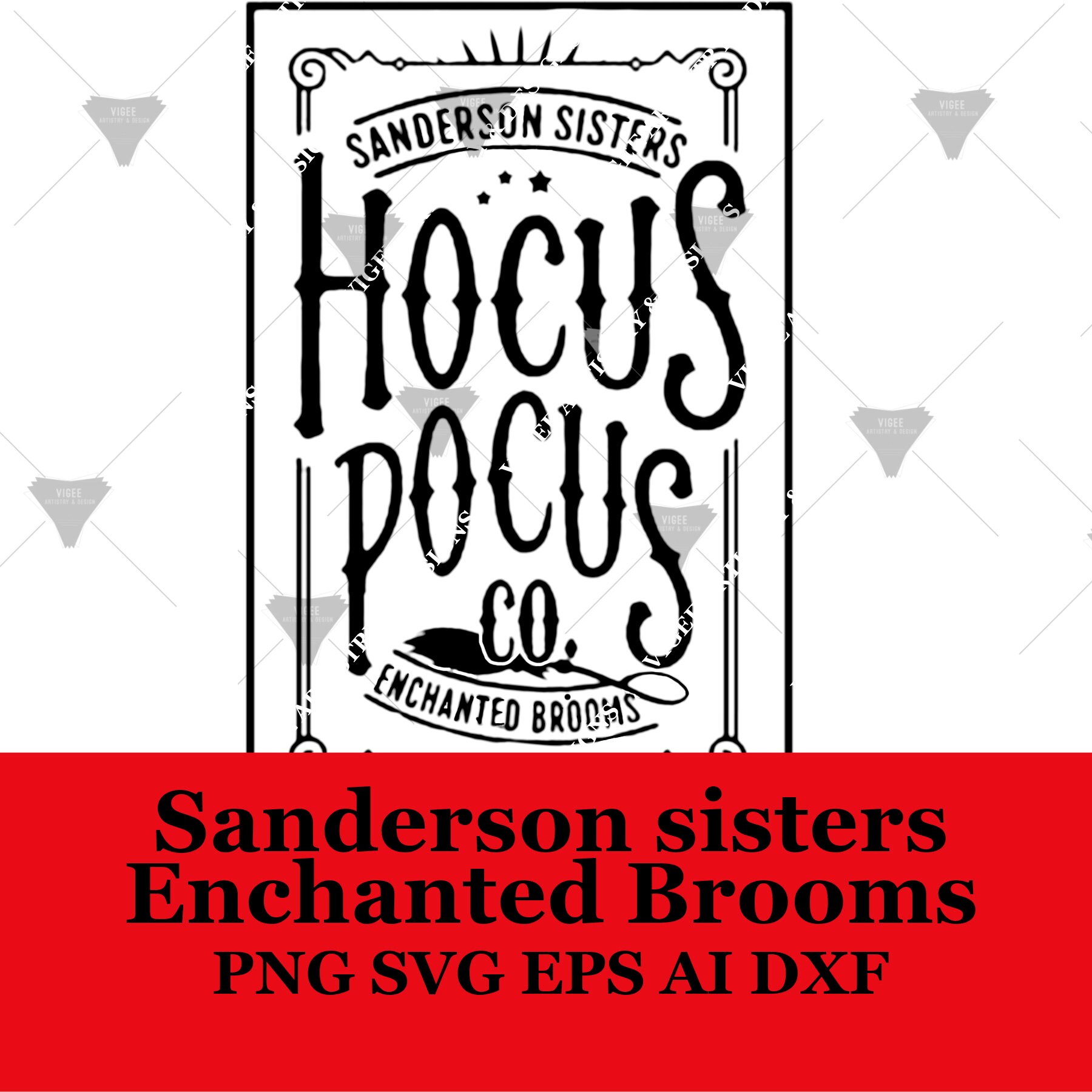 Sanderson Sisters Hocus Pocus Co. Enchanted Brooms. PNG SVG Etsy