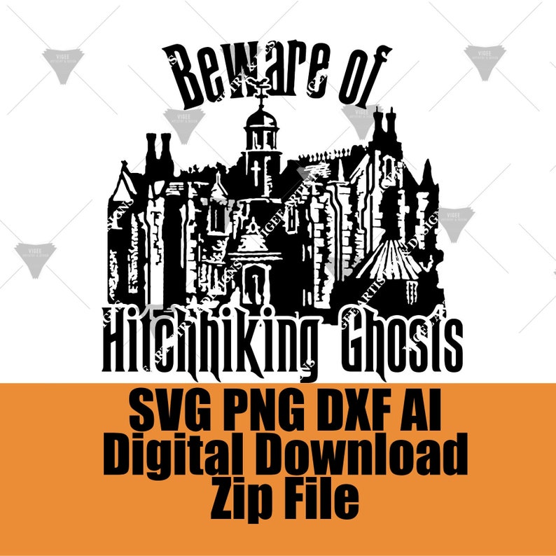 Beware of Hitchhiking Ghosts MK Haunted Mansion SVG PNG - Etsy UK