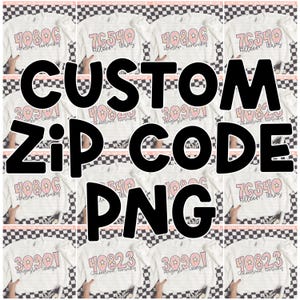 Custom Zip Code PNG
