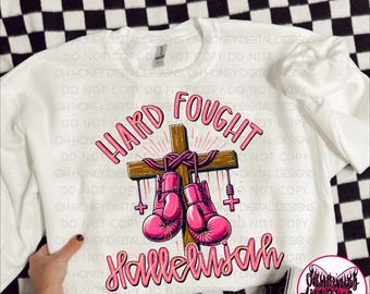 Hard Fought Hallelujah PNG Pink and Gold