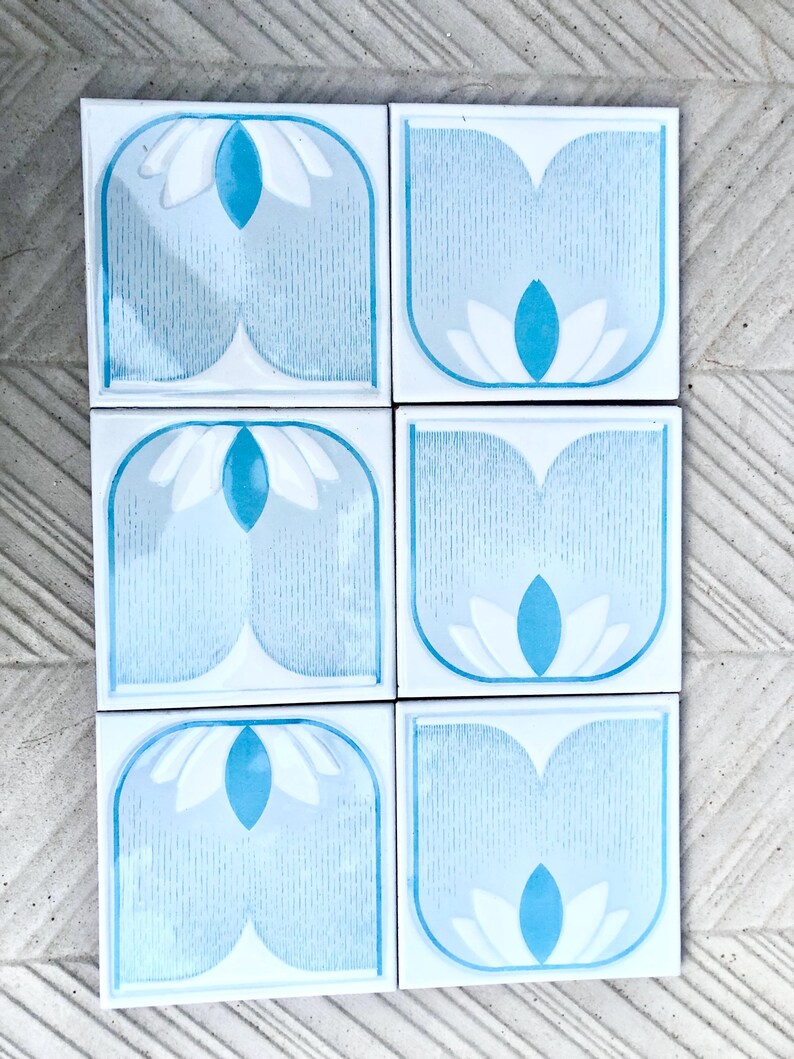 Vintage 70s tiles from Spain — set of 6, photo 4 of 10