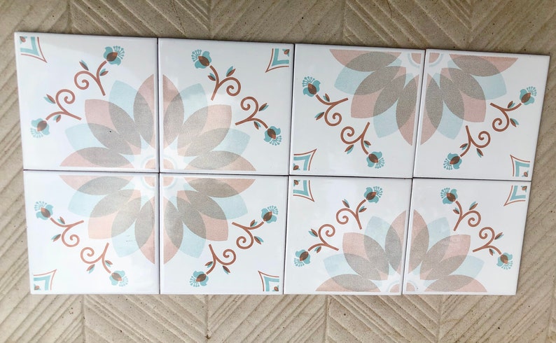 8 original vintage 70s tiles, photo 2 of 9