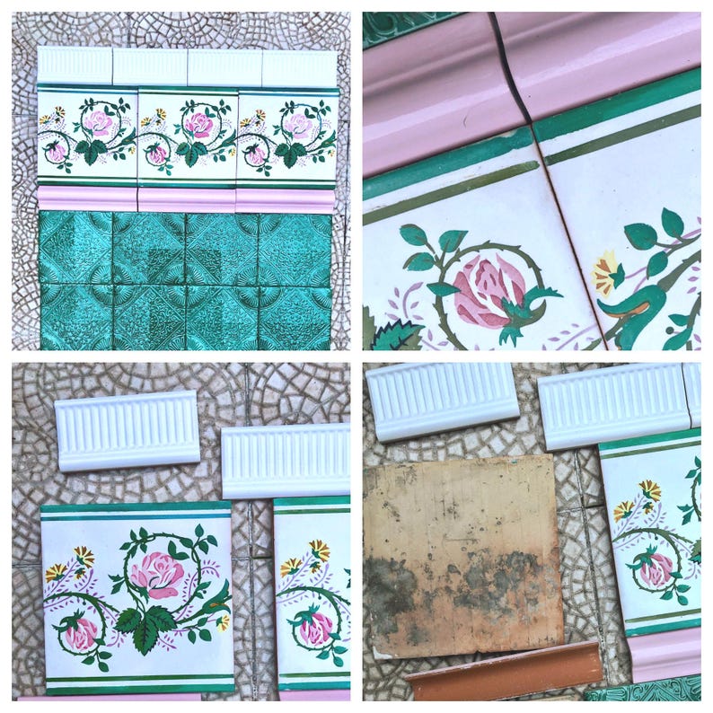Art Nouveau style border tiles set, photo 10 of 10