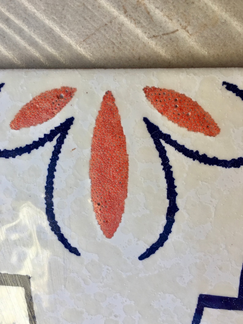 2 Spanish vintage 70s tiles OR tile trivets, photo 10 of 10