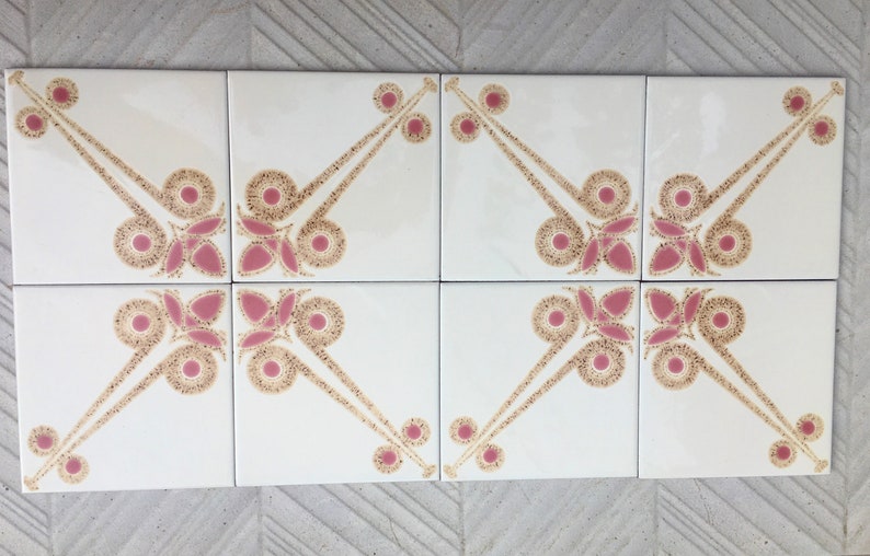 6 or 8 pcs- 70s vintage tiles, photo 8 of 10