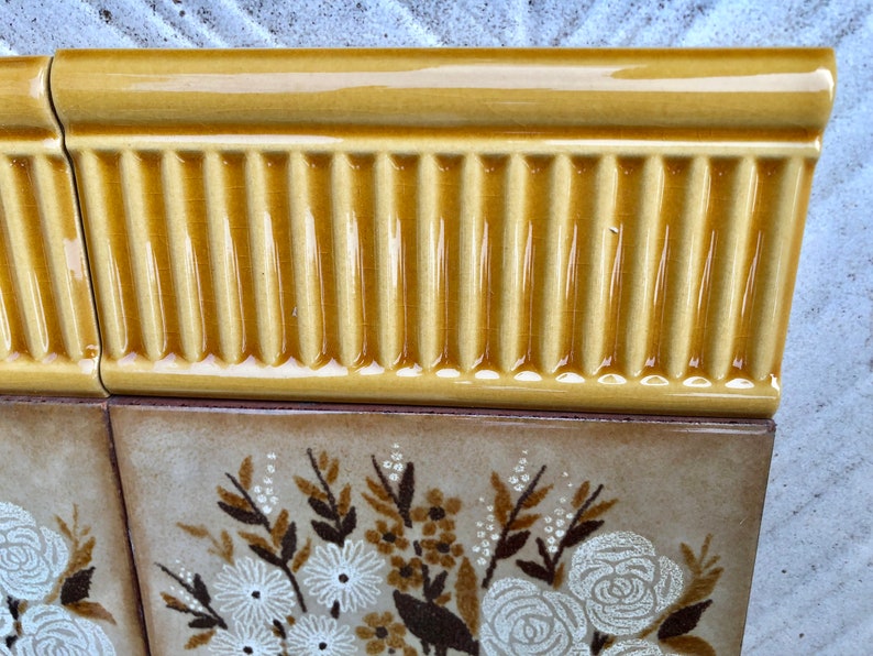12 pc Art Nouveau style border tile set from Spain, photo 6 of 10