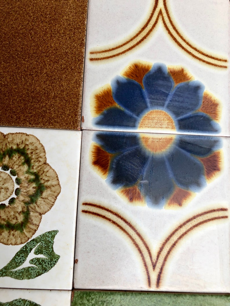 70s Spanish vintage tile mural — set of 9, photo 7 of 10