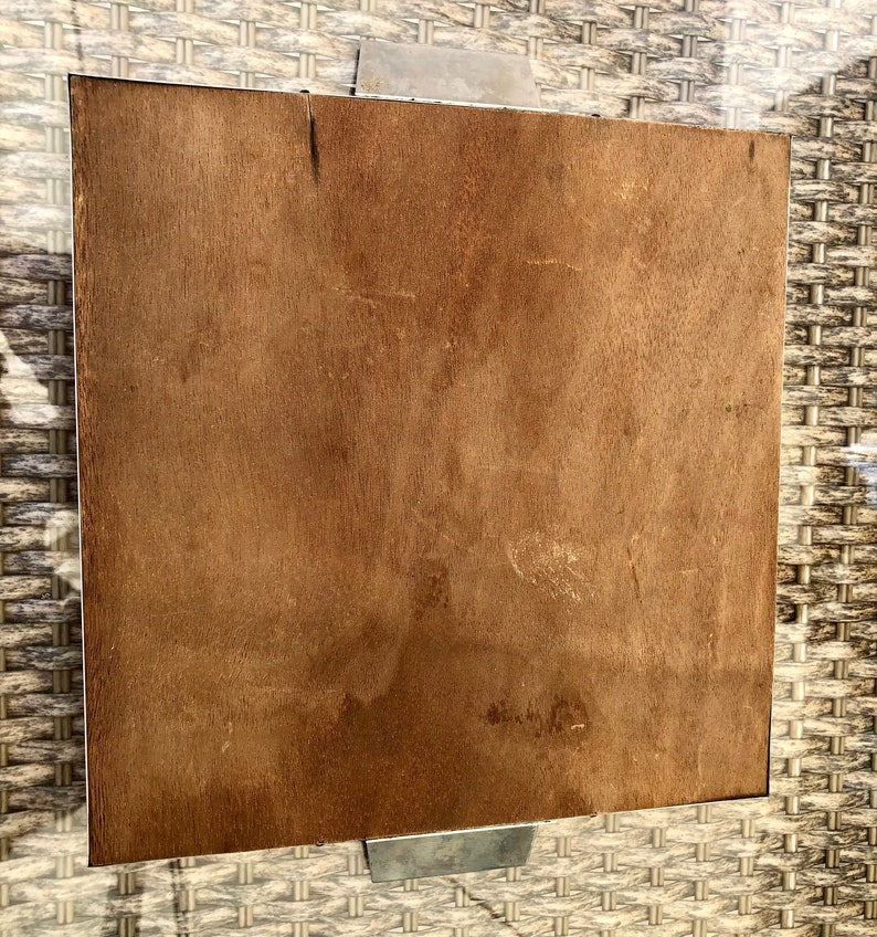 Spanish vintage Fat Lava tile trivet from the 70s, photo 7 of 8