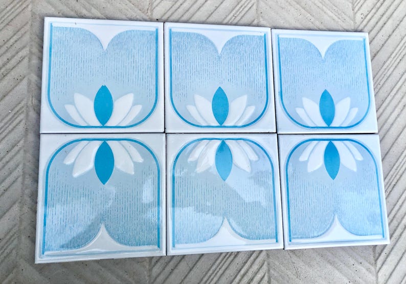 Vintage 70s tiles from Spain — set of 6, photo 6 of 10