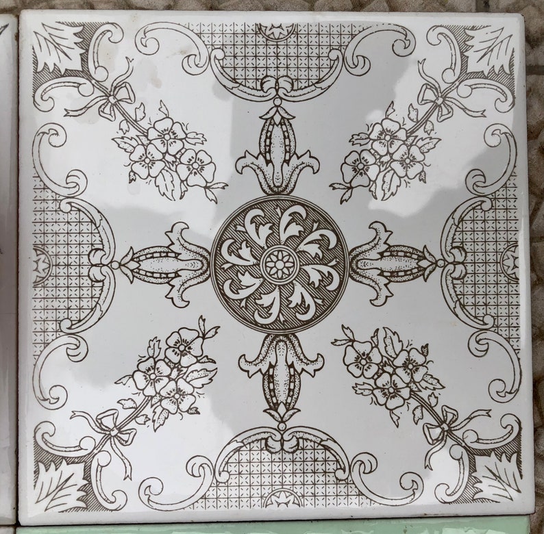 60s 70s vintage atomic tiles, Unused — set of 9, photo 7 of 10