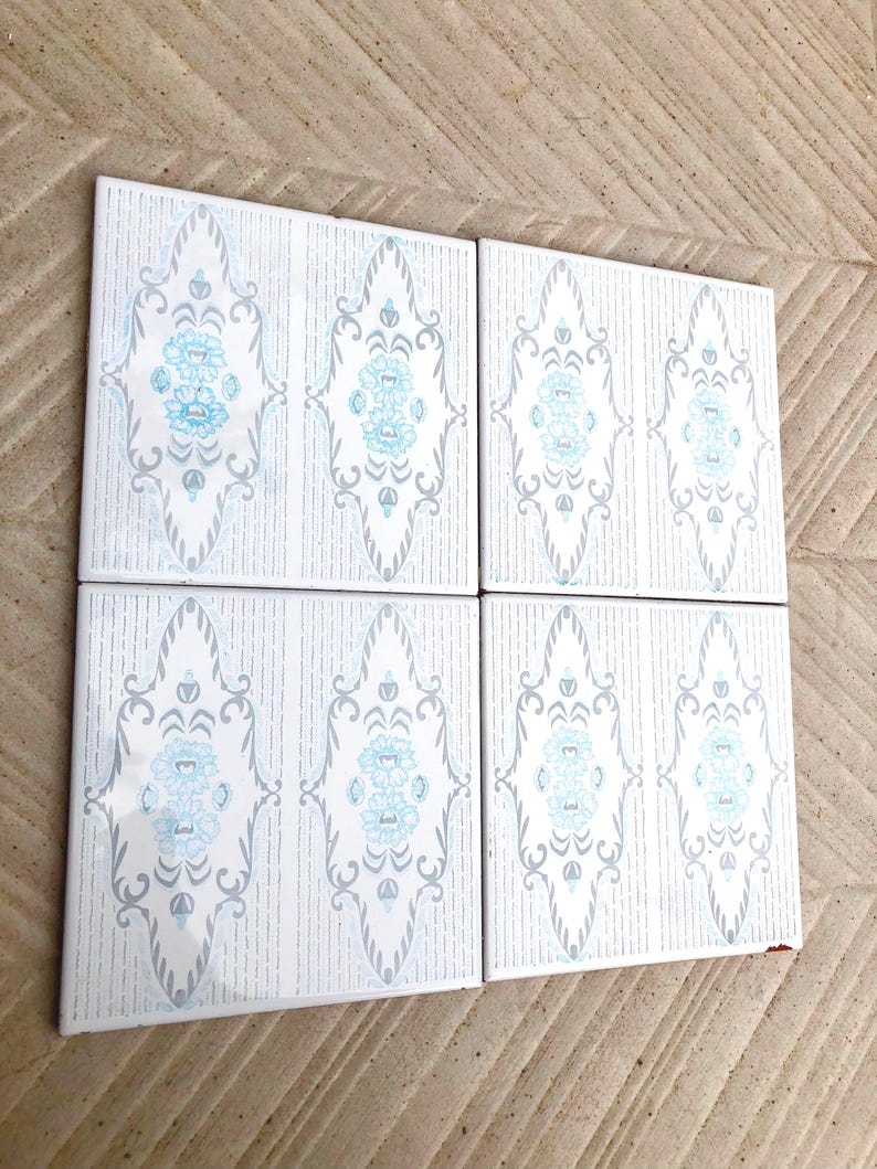 4 Spanish 70s blue and white tiles, photo 2 of 7