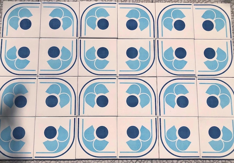 Spanish 60s 70s vintage tiles Unused — set of 24, photo 8 of 10