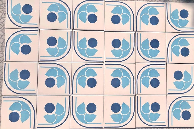 Spanish 60s 70s vintage tiles Unused — set of 24, photo 5 of 10