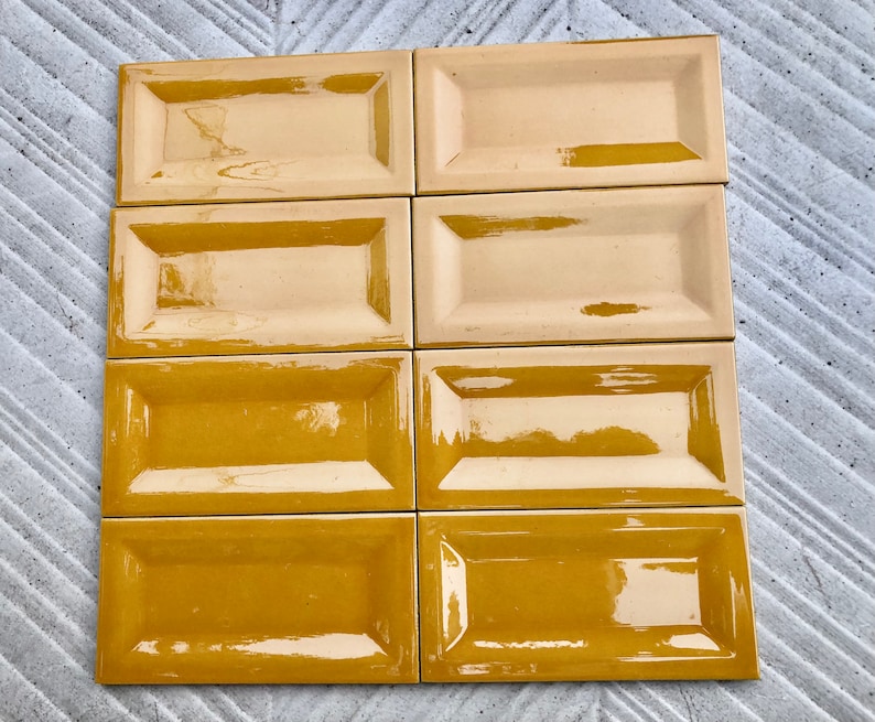 Art Nouveau style border tiles from Spain — set of 8, photo 5 of 8
