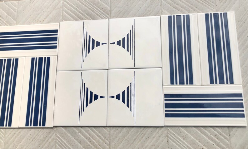 Spanish 60s 70s vintage tiles Unused — set of 10, photo 6 of 10