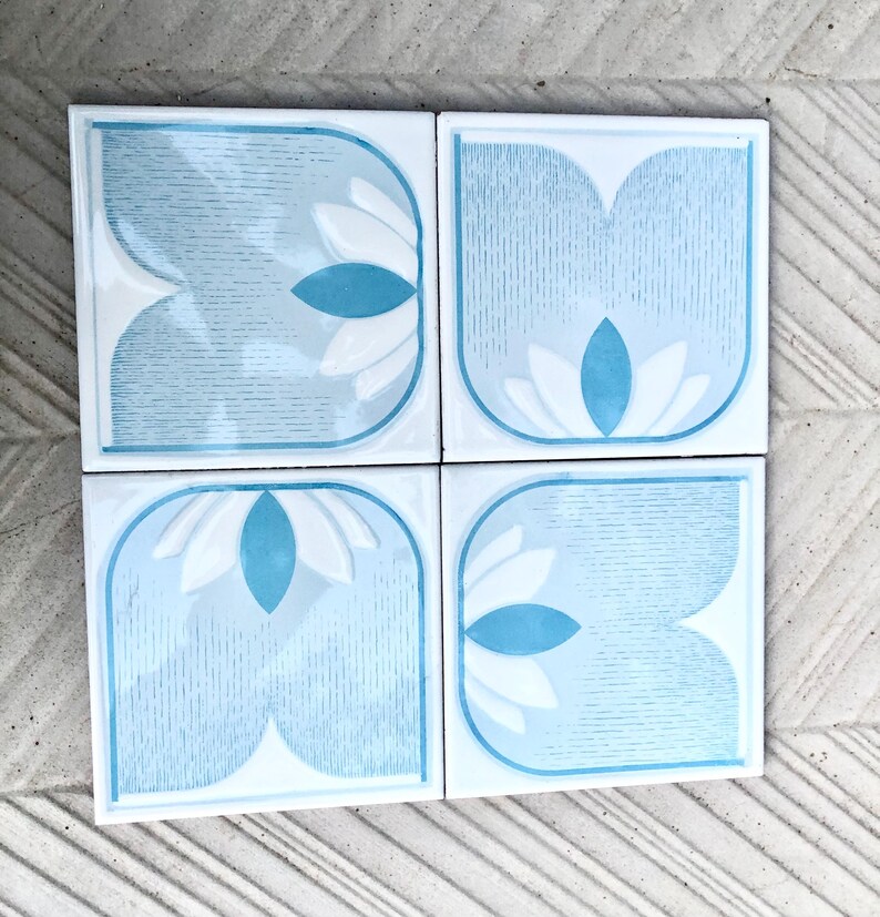 Vintage 70s tiles from Spain — set of 4, photo 7 of 10