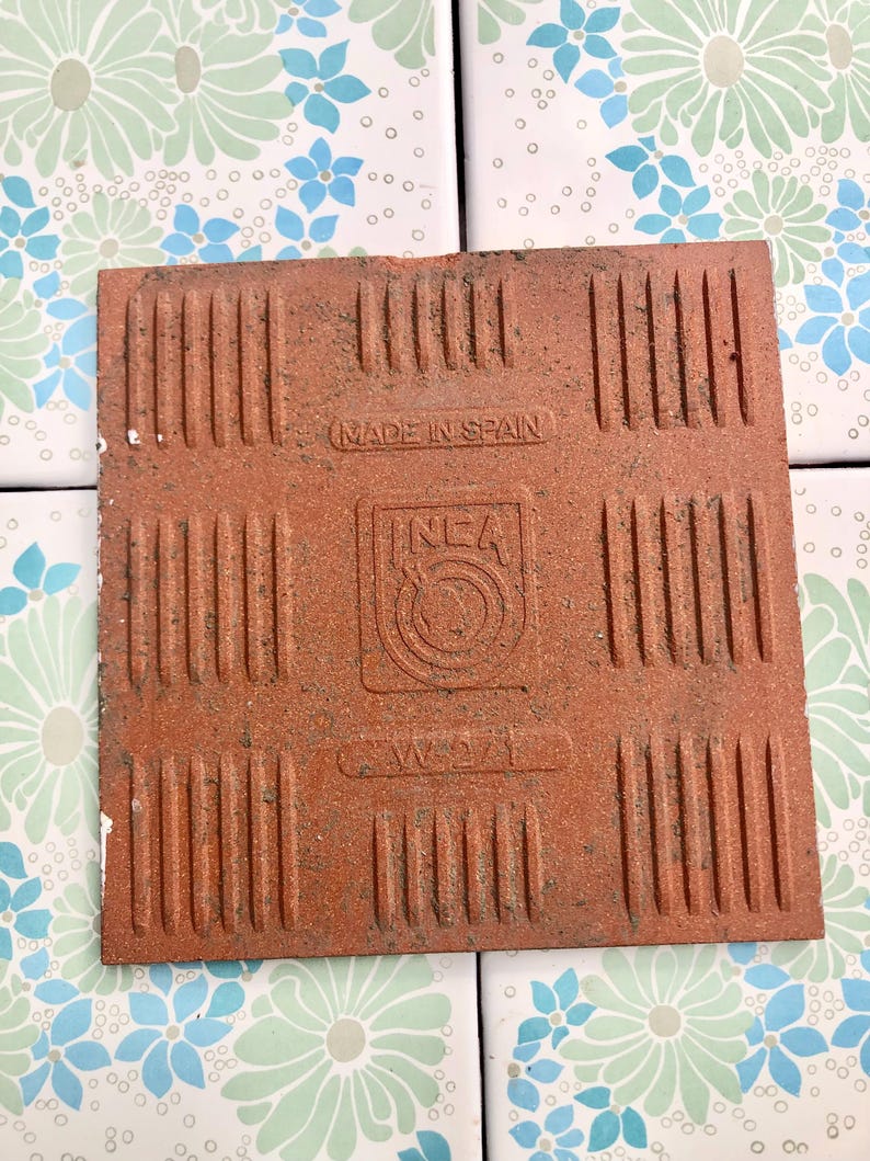 Spanish 60s 70s vintage tiles — set of 4, photo 5 of 7