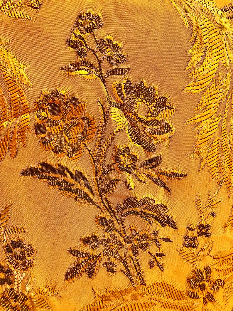 1950s Silk Damask Bedspread. Vintage Brocade Bedcover. Full Xl Etsy