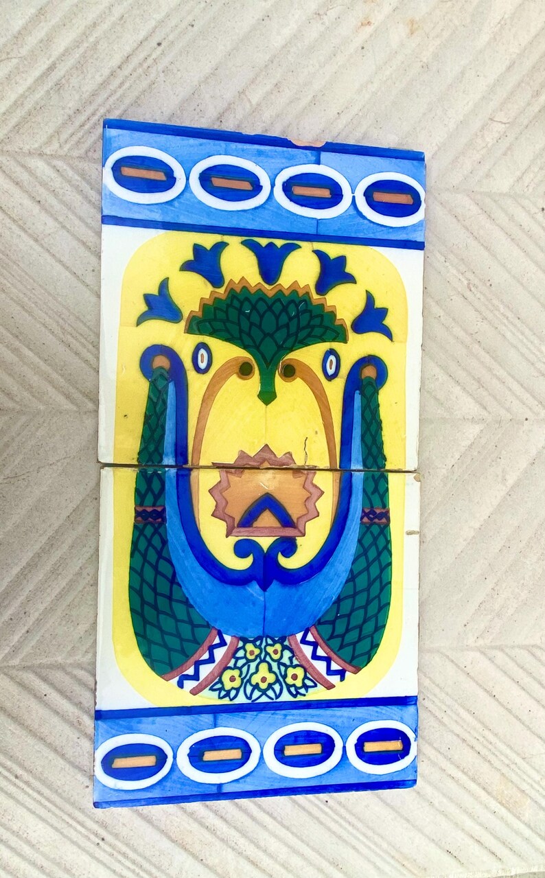Original Art Nouveau tiles – Vintage hand painted Spanish tiles from the 10s - 20s, photo 2 of 9