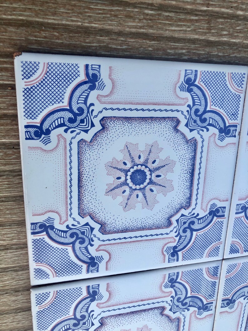 70s blue, pink retro tiles – 6 pcs, photo 8 of 10