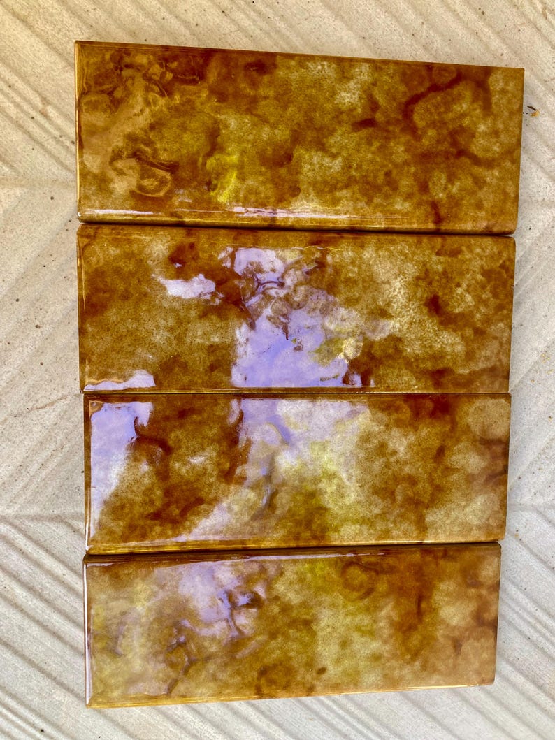 Spanish vintage Fat Lava tiles from the 70s — set of 10, photo 10 of 10