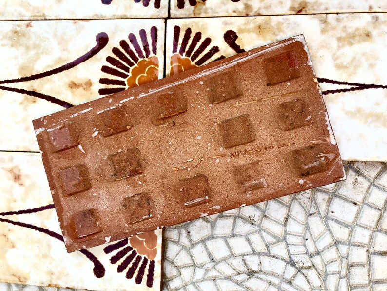 Spanish vintage Fat Lava tiles from the 70s — set of 6, photo 8 of 10