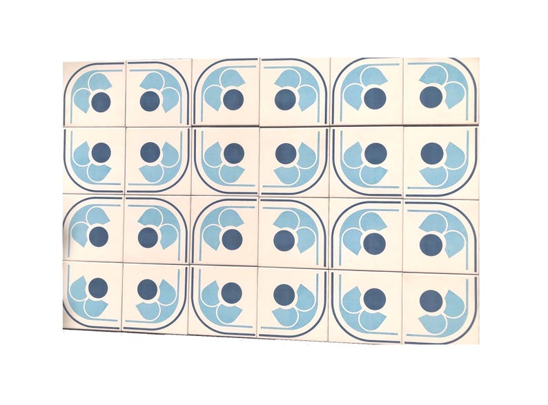 Spanish 60s 70s vintage tiles Unused — set of 24, photo 1 of 10