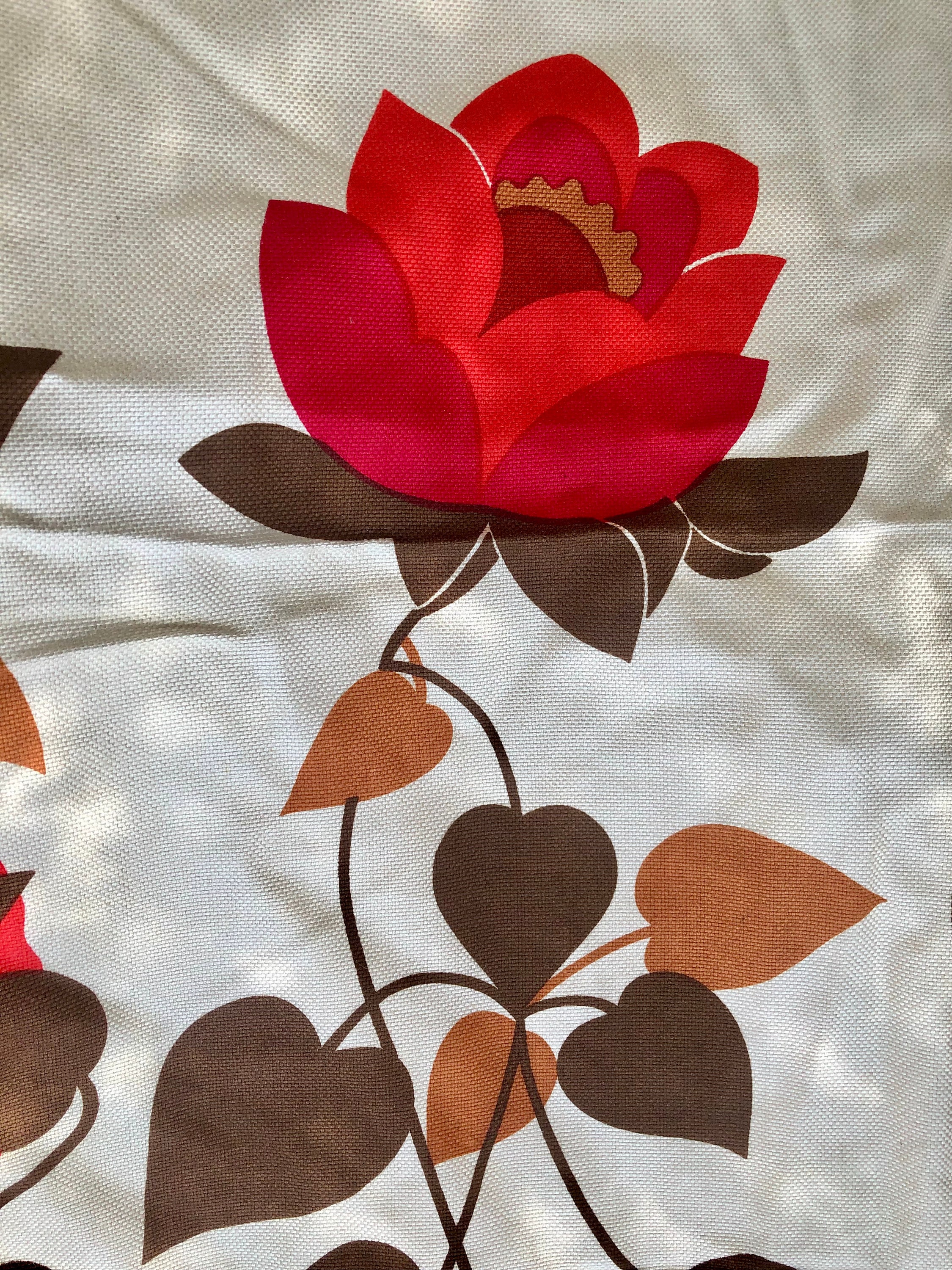 The Yard Tissu vintage de fleurs hippie des années 70 pour