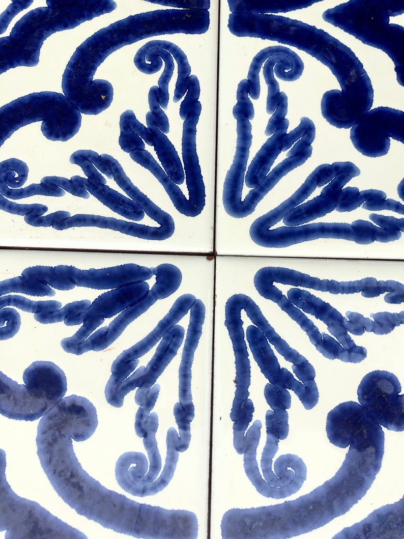 Spanish vintage geometric 70s tiles — set of 9, photo 6 of 8