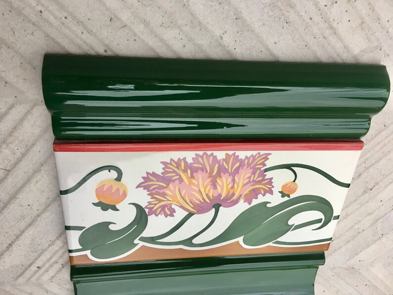 Art Nouveau style floral border tiles — set of 3, photo 8 of 10