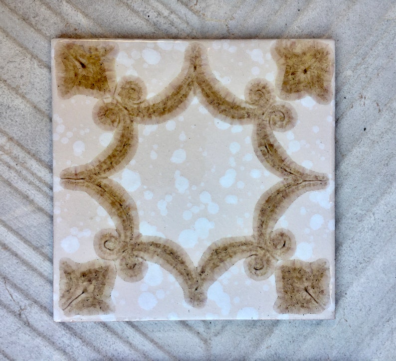 4 Mid century Fat Lava tiles from Spain, photo 7 of 10