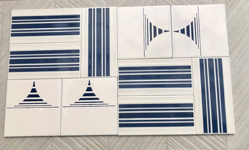 Spanish 60s 70s vintage tiles Unused — set of 10, photo 2 of 10