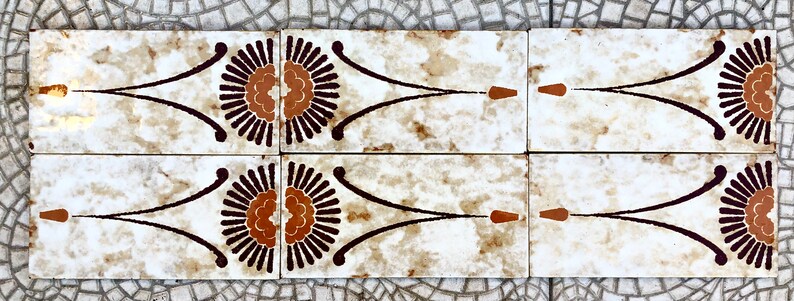 Spanish vintage Fat Lava tiles from the 70s — set of 6, photo 7 of 10