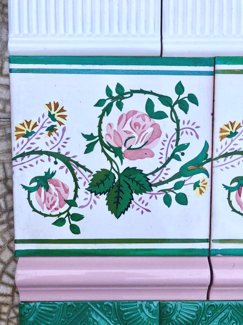 Art Nouveau style border tiles set, photo 9 of 10