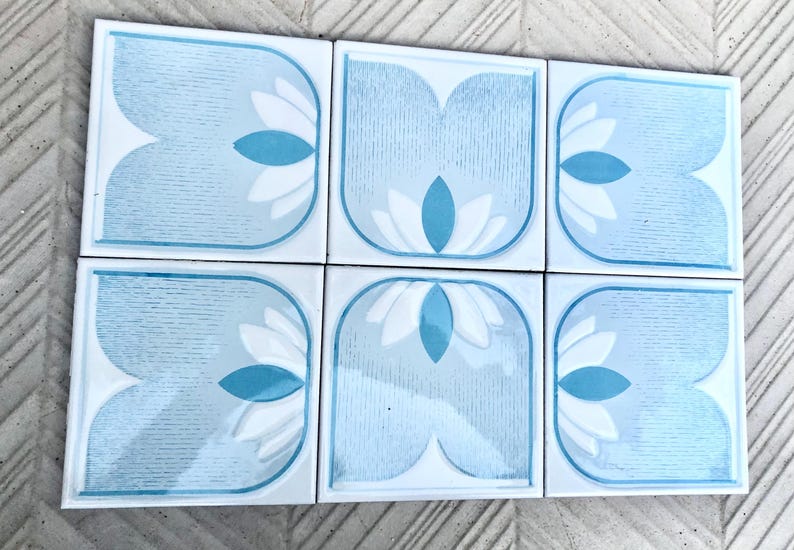 Vintage 70s tiles from Spain — set of 6, photo 8 of 10