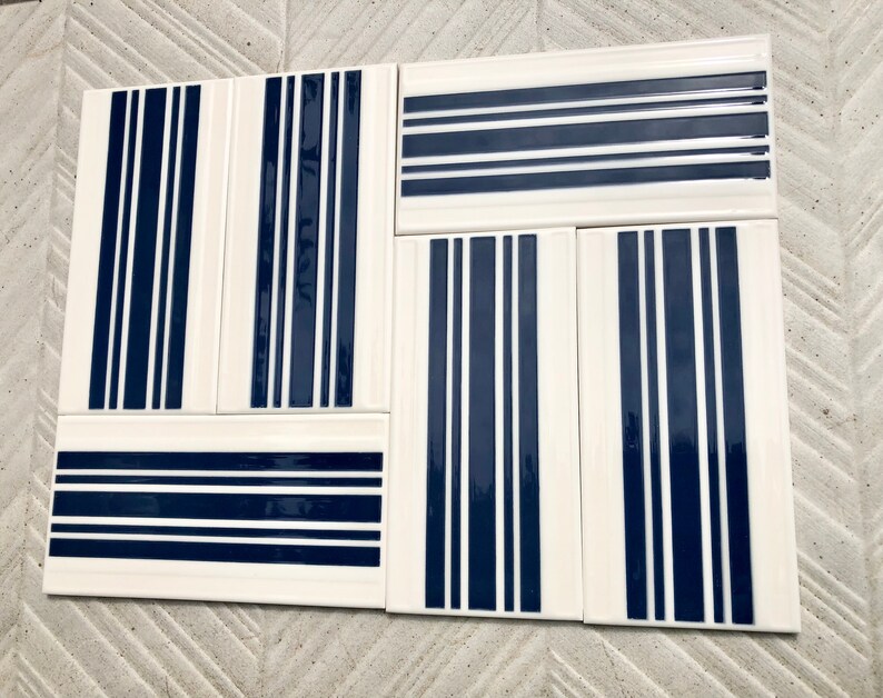 Spanish 60s 70s vintage tiles Unused — set of 6, photo 1 of 10