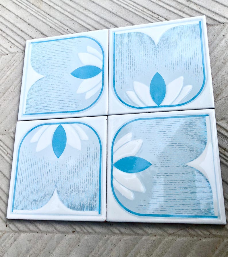 Vintage 70s tiles from Spain — set of 4, photo 8 of 10