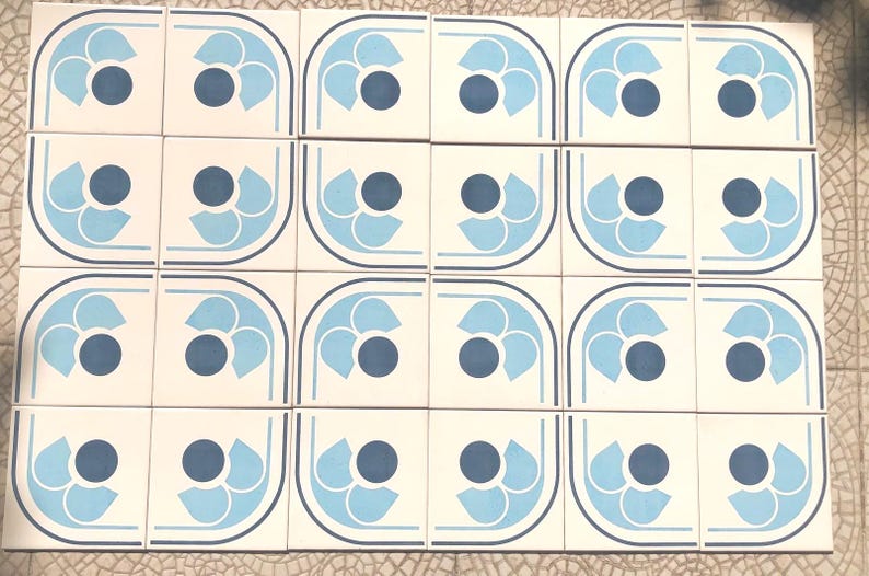 Spanish 60s 70s vintage tiles Unused — set of 24, photo 6 of 10
