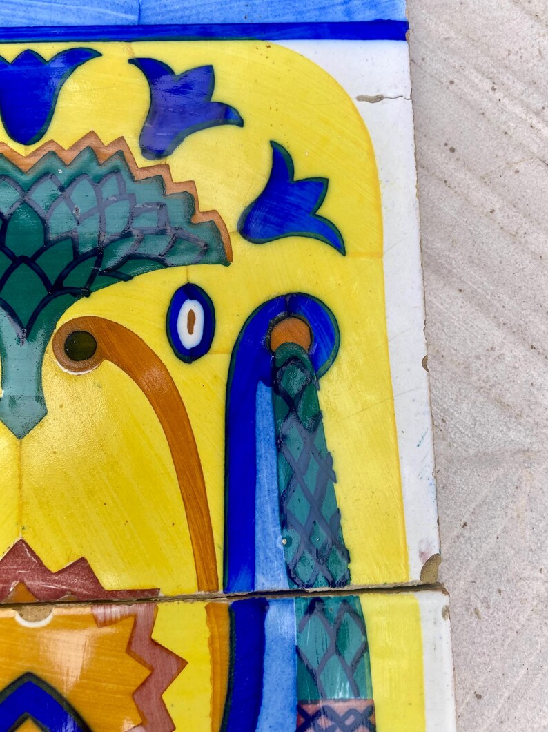 Original Art Nouveau tiles – Vintage hand painted Spanish tiles from the 10s - 20s, photo 4 of 8