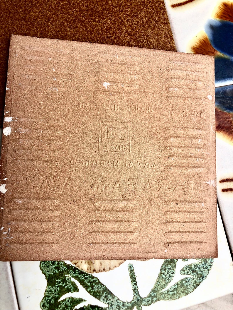 70s Spanish vintage tile mural — set of 9, photo 9 of 10