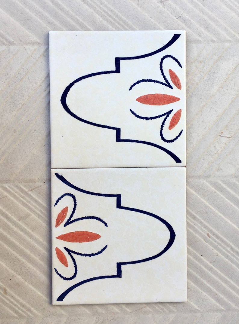 2 Spanish vintage 70s tiles OR tile trivets, photo 4 of 10
