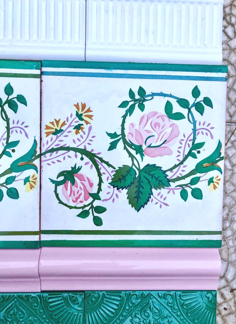 Art Nouveau style border tiles set, photo 7 of 10