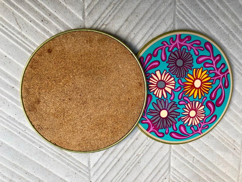 Spanish vintage 70s groovy trivets, photo 7 of 10
