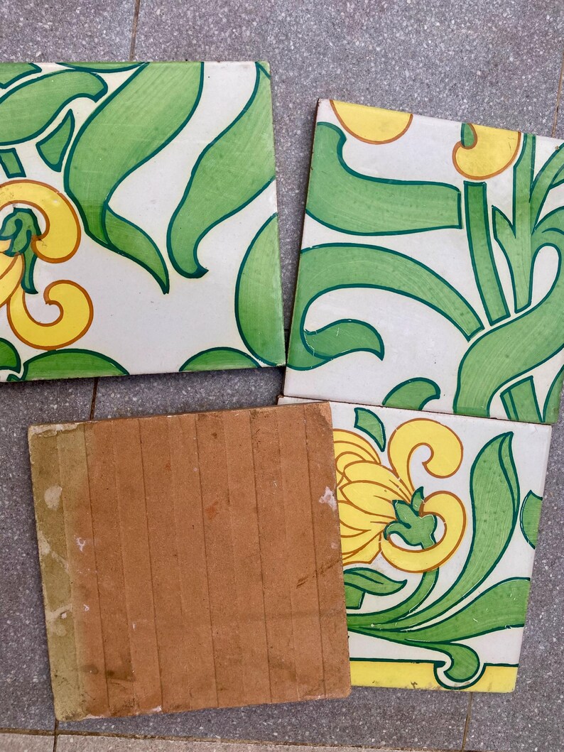 Original Art Nouveau border tiles — set of 4, photo 9 of 9