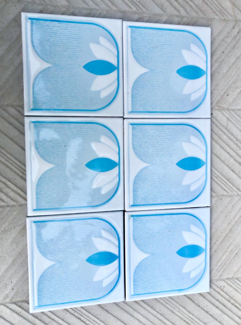 Vintage 70s tiles from Spain — set of 6, photo 7 of 10