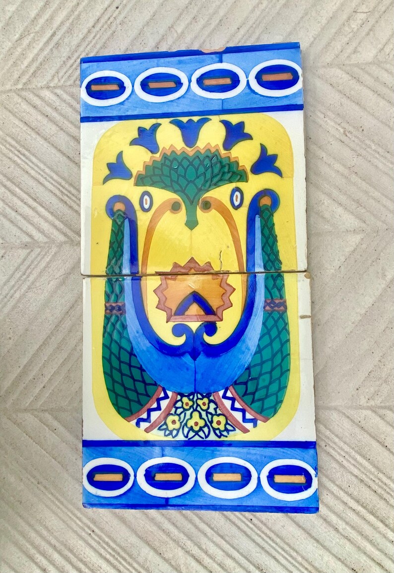 Original Art Nouveau tiles – Vintage hand painted Spanish tiles from the 10s - 20s, photo 3 of 9