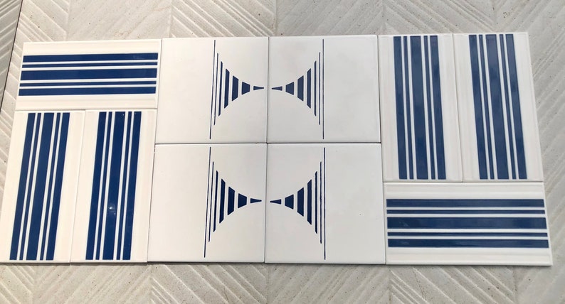 Spanish 60s 70s vintage tiles Unused — set of 10, photo 4 of 10