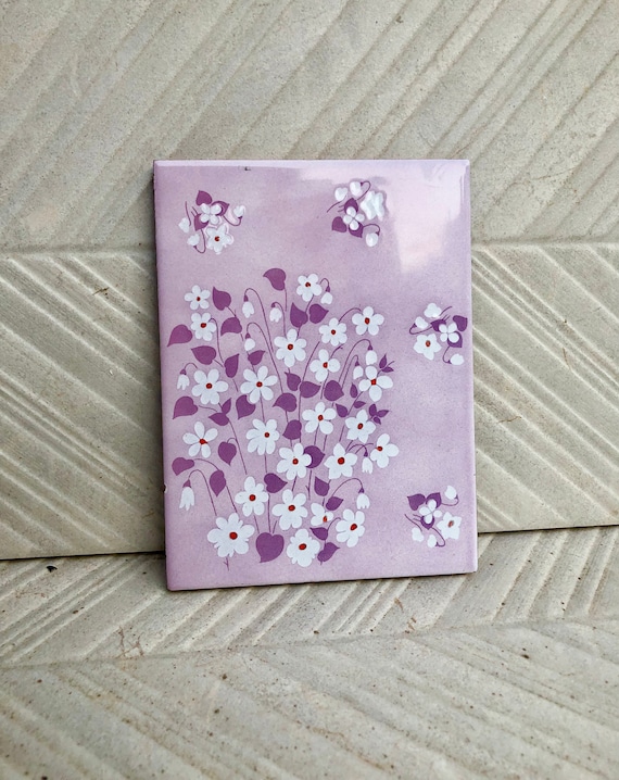 Purple pink vintage decorative tile