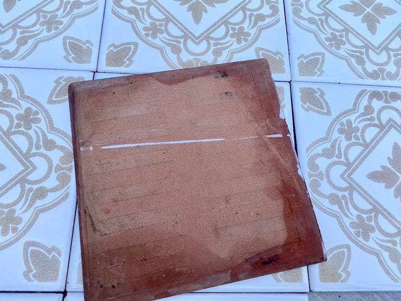 Spanish 60s 70s beige and white tiles — set of 9, photo 10 of 10