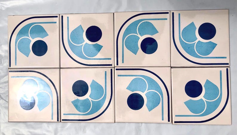 Spanish 60s 70s vintage tiles Unused — set of 24, photo 4 of 10